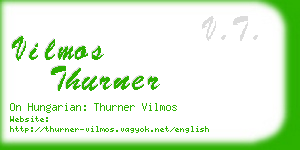 vilmos thurner business card